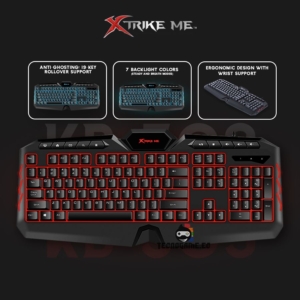 Teclado Gamer Multimedia RGB – Xtrike Me KB-509